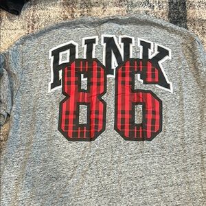 PINK Gray Long SleeveShirt